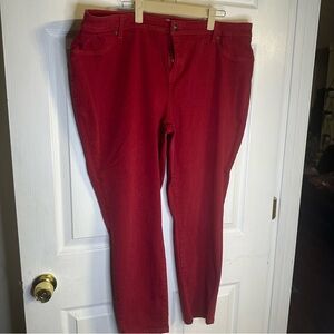 Lila Ryan - Louise Super Skinny Jean - Red - 18w
